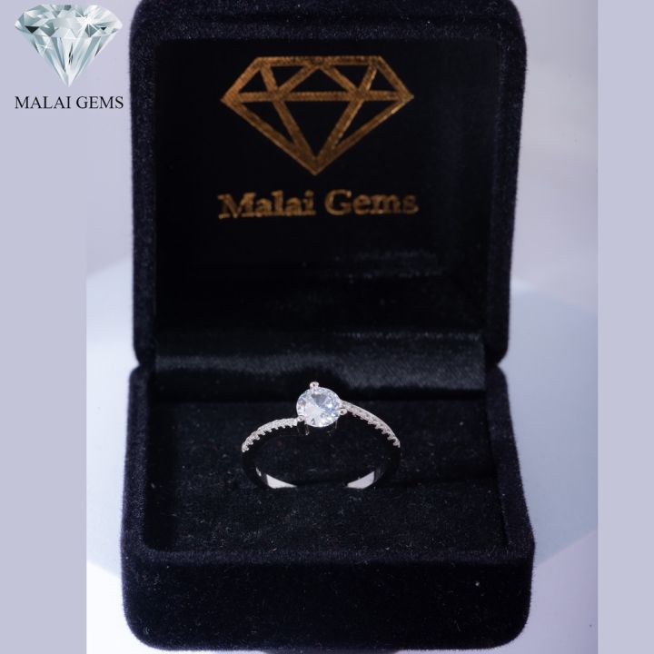 malai-gems-แหวนเพชร-เงินแท้-925-เคลือบทองคำขาว-ประดับเพชรสวิส-cz-รุ่น-151-r1434-แถมกล่อง-แหวนเงินแท้-แหวนเงิน-แหวน