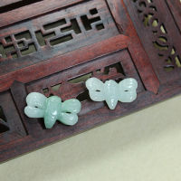 Natural jadeite handcarved butterfly DIY 100 real jade pendant earring jade accessories septa scattered beads for women