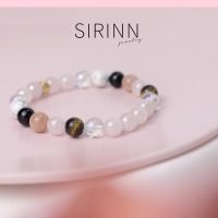 กำไลหินมงคล สร้อยข้อมือหิน หินฮาวไลท์ หินตาเสือ Aurora quartz Peach moonstone by Sirinn Jewelry