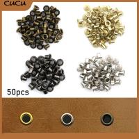 CUCU 50pcs ร้อน เสื้อผ้ารองเท้า Mini Ultra-small หัวเข็มขัดตุ๊กตา DIY อุปกรณ์เสริมกระเป๋าตุ๊กตา ปุ่มตาไก่โลหะ หัวเข็มขัด