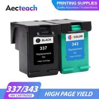 Aecteach อะไหล่ Hp343 Hp337สำหรับ HP 337 343 Photosmart C4180 C4190 2575 8050 D5160 Deskjet 6940