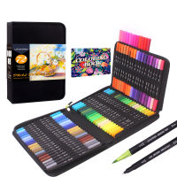 Dual Tip Brush Pens, 72 Colours Marker Pens, Art Markers，Highlighter Pen for Calligraphy Drawing Sketching Coloring Book