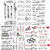 hot！【DT】☾▪  Small Temporary Children Minimalist Word Letters Tattoos Wrist Neck Article Tatoo Fun