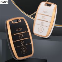 【LZ】☞▲△  4 Botões TPU Car Remote Key Case Capa Shell Fob Para KIA RIO 5 Sportage Ceed Cerato K3 K4 K5 Sorento Optima Picanto Soul Forte