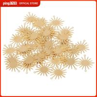 PING3693 50pcs ทองคำขาวชุบทองเหลือง เสน่ห์ของดวงอาทิตย์ 2-Hole ครับ ดวงอาทิตย์ดวงอาทิตย์ดวงอาทิตย์ เสน่ห์เชื่อมโยงดวงอาทิตย์ เครื่องรางดวงอาทิตย์ขนาดเล็ก เสน่ห์ทองเหลือง ทำเครื่องประดับ DIY