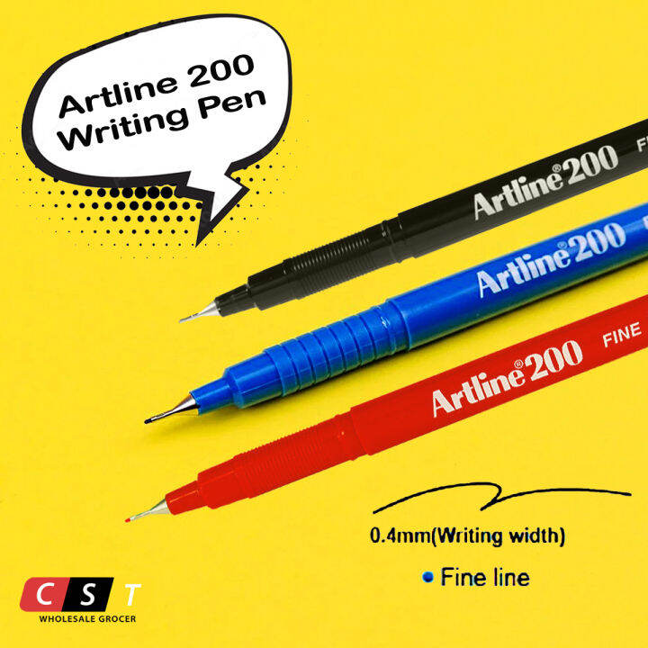 Artline 200 Penne Fineliner Giallo - Confezione Da 12 | Punta 0.4mm | Per Disegno Tecnico - Foto 3