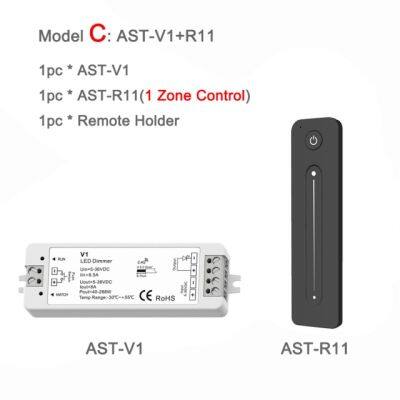 【Worth-Buy】 Rf รีโมทไร้สายสัมผัส12V 24V Pwm 2.4G Sakelar Peredup แอลอีดีไวไฟ5V 36V ตัวควบคุมไฟหรี่อัจฉริยะสำหรับแถบเดี่ยวสีแอลอีดี