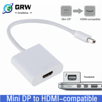 Grwibeou คุณภาพสูง Thunderbolt Mini DisplayPort Display Port DP To HDMI-Compatble Adapter Cable สำหรับ Apple Mac Pro Air