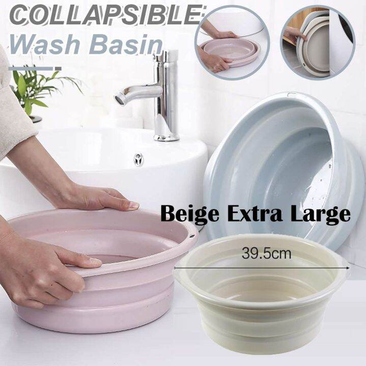 Folding Portable Wash Basin Multifunction Bucket Container Laundry Tub