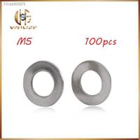 ▦ↂ✾ 100pcs M5 washer Stainless Steel Form A Flat Washers To Fit Metric Bolt Screws Hardware hot selling