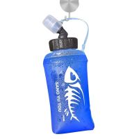 【CW】 Sport Soft 450ml Folding Bottle Silicone Kettle Flask Cycling Camp