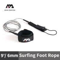 AQUA MARINA 9ฟุตสร้อยข้อเท้าเพื่อความปลอดภัยในการโต้คลื่นวัสดุ TPU Surf กันการดริฟท์อุปกรณ์เชือกนิรภัยข้อเท้า