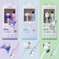 Sanrio Kuromi Type C สาย USB สายชาร์จเร็ว Kawaii Cinnamoroll Pochacco การ์ตูนสายข้อมูลของขวัญสำหรับ Huawei