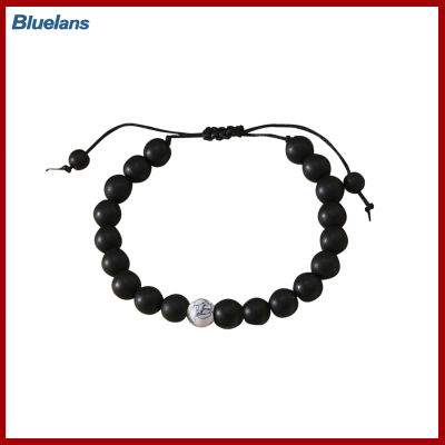 Bluelans®สร้อยข้อมือคู่ลูกปัดลายหินอ่อนเครื่องประดับแม่เหล็กของขวัญเครื่องประดับสร้อยข้อมือแบบปรับได้วินเทจ