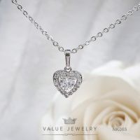 ?โปรพิเศษ? Value Jewelry NK065 กว้าง1cmยาว1.6cmสร้อยยาว45cm สร้อยคอ จี้ แฟชั่น ขายดี ส่ง เพชร CZ คริสตัล ?ราคาถูก ทอง ทองคำแท้ สร้อย แหวน กำไร สร้อยคอ เครื่องประดับ เพรช หยก