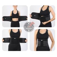 NP ส่งฟรี รุ่นใหม่ JINGBA WAIST SUPPORT เข็มขัดพยุงหลัง สีดำ สายรัดเอว บล็อคหลัง มีแถบดามหลัง แกนเหล็ก 2 อัน + แกนสปริง 6 เส้น