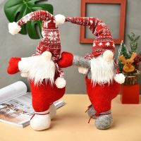 1Pair 2024 Santa Claus Christmas Curtain Buckle Holder Doll Ornament Merry Xmas Decoration For Home Xmas Gifts Navidad New Year