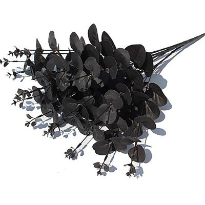 [AYIQ Flower Shop] ใหม่สีดำปลอมใบสาขาพืชเทียมสาขา DIY จำลองยูคาพืชปลอมประดิษฐ์กรีนเนอรี่โฮมออฟฟิศตกแต่ง