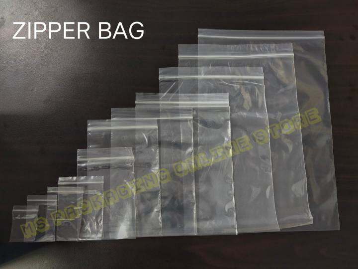 Zip Lock Zipper Plastic Bag Transparent [0.05mm] -100pcs± 