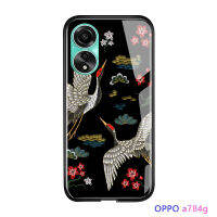 โทรศัพท์มือถือ Y27เคสสำหรับ Vivo 5G OPPO A78 4G เคสลายการ์ตูนสุดหรูสไตล์จีนกันกระแทกเคสโทรศัพท์ด้านหลังกระจกเทมเปอร์