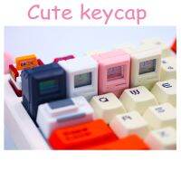 Keycaps ใหม่หมวกแก็ปส่วนตัวสำหรับคีย์บอร์ดแบบกลไกคลาสสิกย้อนยุคแป้นพิมพ์โปร่งใสน่ารักสูทแม่เหล็กแท็บ1.5U