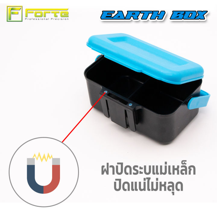 กล่องใส่เหยื่อ-อเนกประสงค์ขนาดเล็ก-earth-box-มีที่เกี่ยวเข็มขัด-มีรูระบายอากาศ-ฝาปิดใช้ระบบแม่เหล็ก-ปิดสนิด-มาพร้อมถาดและที่คีปให้