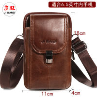 High Quality Men Genuine Leather Single Shoulder Bag Vintage Real Cowhide Chest Packs Belt Phone Pouch Bag For Men Crossbody