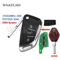 【☸】 Auto City (JAS) 3ปุ่มอัพเกรด DIY ID44 HU58รถระยะไกล Key Fob สำหรับ BMW EWS E65 E81 E60 E61 E64 E83 E53 E85 E86 E63 E46 E39 E36/8 E36/7