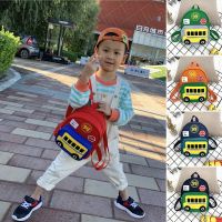 Cartoon Car Children Backpack Kindergarten Kids School Bags for Girls Boys Cute Lightweight Canvas Toddler Schoolbag