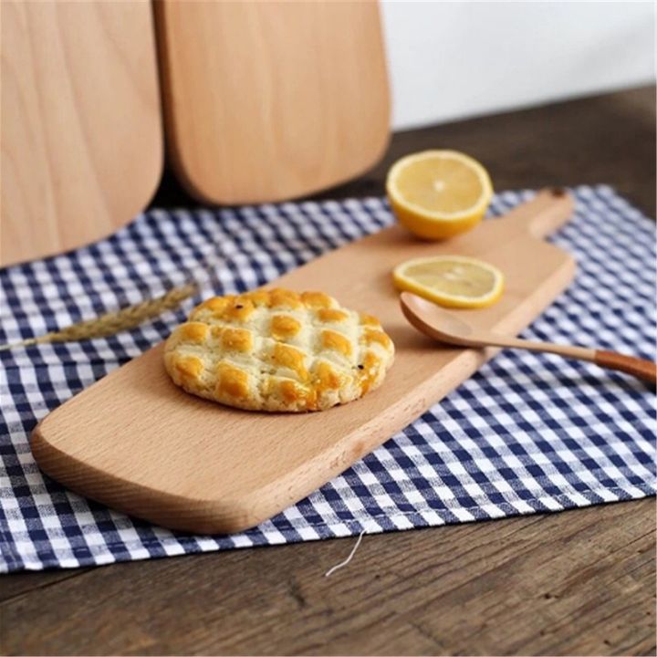 wooden-chopping-blocks-board-with-handle-for-bread-western-style-food-dessert