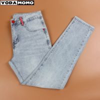 2023 New Jeans Men Fashion Hole Streetwear Straight Jeans Spring Summer Moto &amp; Biker Skinny Casual Denim Pants For Men y2k