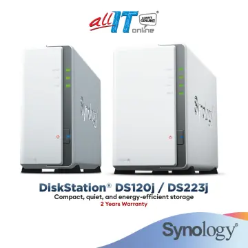 Synology DiskStation DS223j 2 Bay NAS Enclosure Cloud Network Storage  Server NAS Quad-Core
