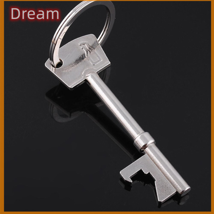 จัดส่งรวดเร็ว-กุญแจขวดแบบพกพาที่เปิดเบียร์เครื่องมือพวงกุญแจแหวนแขวนที่เปิดขวดกระป๋อง