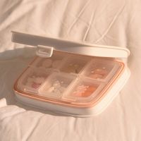 Medicine Box 4/6 grids Tablets Pill Box Travel Pill Cases Box Seal Medicine Storage Container with Seal ring Empty Pill Box Medicine  First Aid Storag