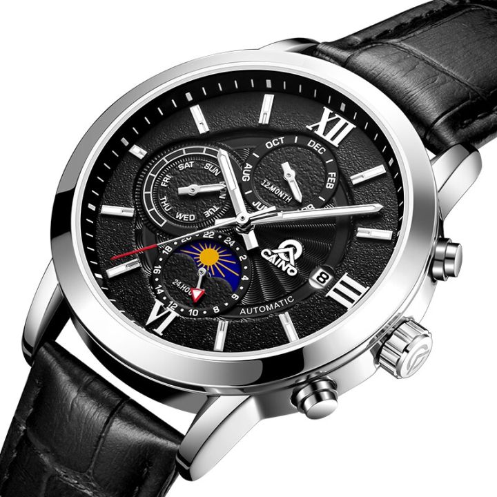 นาฬิกาข้อมือผู้ชายหนังแฟชั่นสำหรับผู้ชาย-ใหม่นาฬิกาข้อมือนาฬิกาข้อมือเล่นกีฬากลไกอัตโนมัติแบรนด์หรูนาฬิกาชาย-relogio-masculino-2023