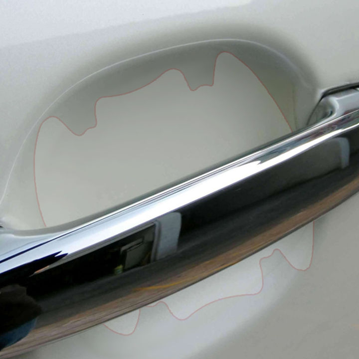 4-ชิ้น-car-door-bowl-ฟิล์มป้องกันโปร่งใสกาวป้องกันรอยขีดข่วน-tpu-อุปกรณ์เสริมภายนอก