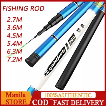 2.7M 3.6M Portable Carbon Fiber Telescopic Fishing Rod Portable