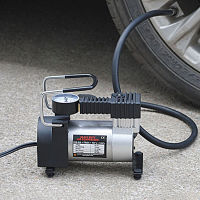 LASAN เครื่องอัดอากาศขนาดเล็กรถแบบพกพา150PSI 12V ถังโลหะปั๊มลมไฟฟ้าเดียวรถยนต์ไฟฟ้า