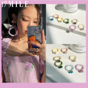 17 MILE Korean Blackpink Fashion Resin Ring Colorful Transparent Trend