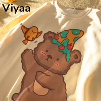 Viyaa เสื้อฮู้ด เสื้อแขนยาวอบอุ่น หลวมและสบาย ทันสมัย แฟชั่น ชิค สไตล์ WWY2391BT2 38Z230919