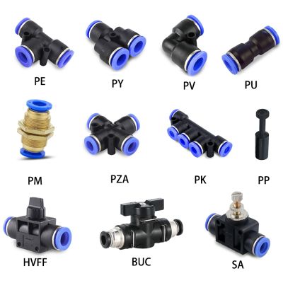 【hot】☜☂◘  PE PV PZA HVFF Pneumatic Fittings Pipe Tube Air Hose Release Fitting 4mm 6mm 8mm 10mm 12mm 16mm