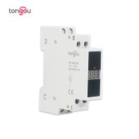 Din Rail Mount Single Phase Voltage Meter Ac 80-500V Mini Modular Voltmeter Gauge Indicator LED Digital Display TONGOU