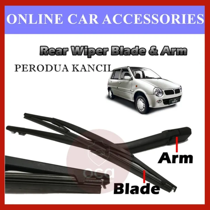 PERODUA KANCIL REAR WINDSCREEN WIPER BLADE / KANCIL REAR WIPER WITH ARM Lazada