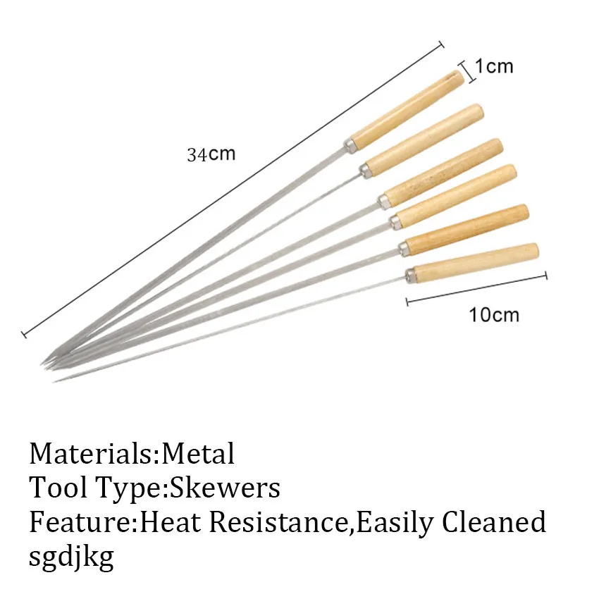 50PCS 30PCS 10PCS 34CM Stainless Steel BBQ Stick Metal Barbeque Needle Barbecue Sign Iron Prod Skewer Needle BBQ Kebab Stick Utensil Wooden Handle Grill Korean Gas Barbecue Grill Outdoor BBQ Smoker Grill 50PCS 30PCS 10PCS 34CM Stainless Steel BBQ Stick Metal Barbeque Needle Barbecue Sign Iron Prod Skewer Needle BBQ Kebab Stick Utensil Wooden Handle Grill Korean Gas Barbecue Grill Outdoor BBQ Smoker Grill