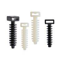 ♙ 20pcs Black and white CH-6/8 gecko cable tie holder nylon bundle made of toothed cable tie seat factory