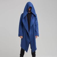 2023 Autumn Winters In Europe And The New mens Coat Long Cardigan Cape Coat Hooded Cotton Blended Long Sweater Men Coats