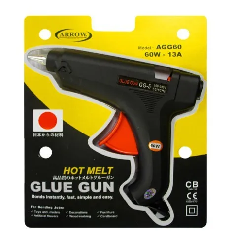 Arrow Lhhi Bl W Arrow Hot Glue Gun Big Pistol Gam Panas Besar Black Lazada