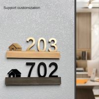 ▦ Acrylic Door Number Plate Custom Digital Sticker Hotel Apartment Hotel Ktv Door Number Sticker Self-adhesive Door Sticker