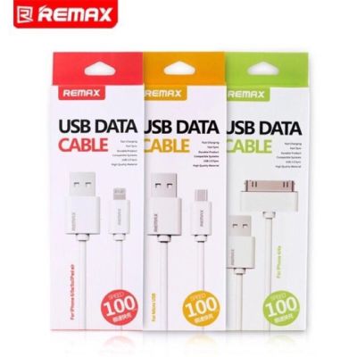 SY Remax สายชาร์จ&Data USB iphone 4/4s/ iphone​5/ ซัมซุง​ (สีขาว)แท้%