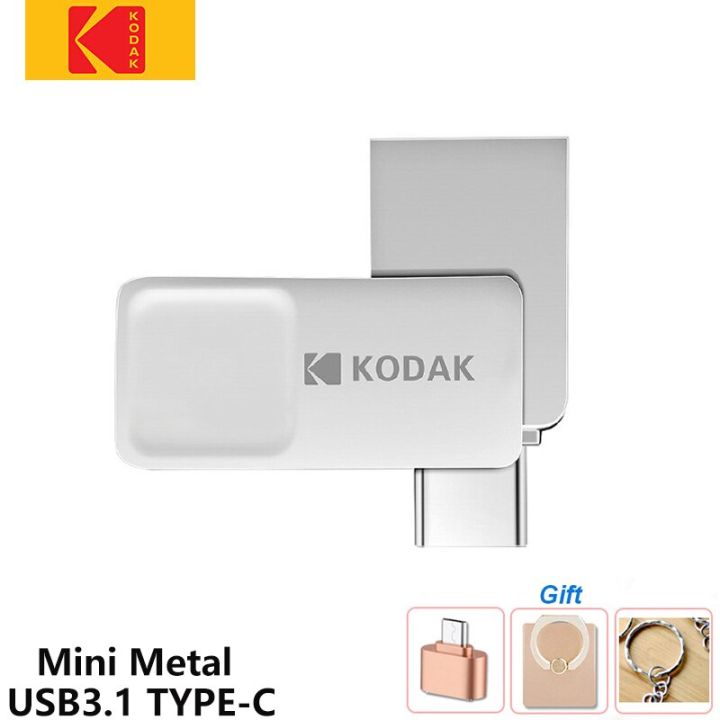 kodak-k223c-mini-usb-flash-drive-โลหะ-pendrives-usb3-1-type-c-128gb-64gb-32gb-dual-otg-usb-stick-สำหรับ-pc-macbook-สมาร์ทโฟน